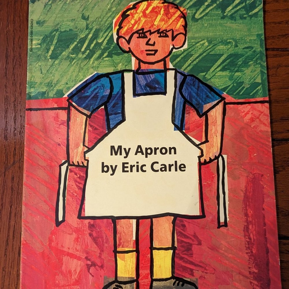 My Apron: A Story by Eric Carle Vintage 1995 Oversized Scholastic Book Colorful